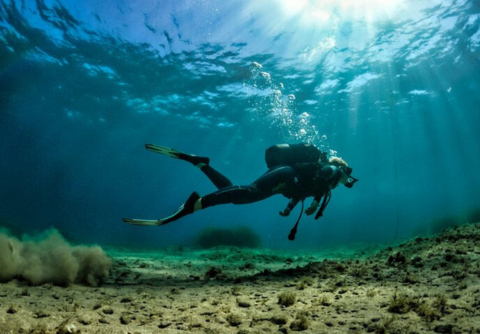 Plongée sous-marine dans les eaux de la Méditerranée