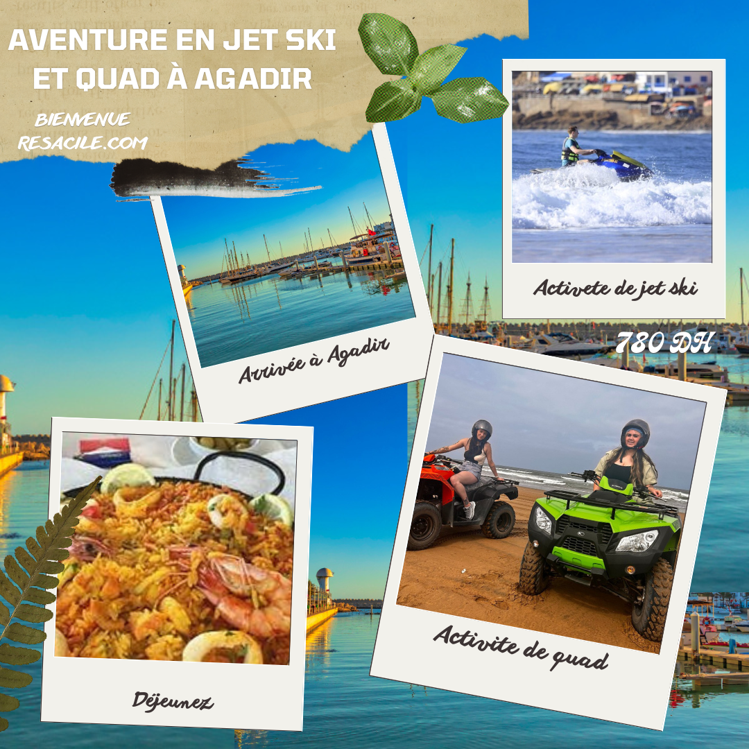 Aventure en jet ski et quad à Agadir