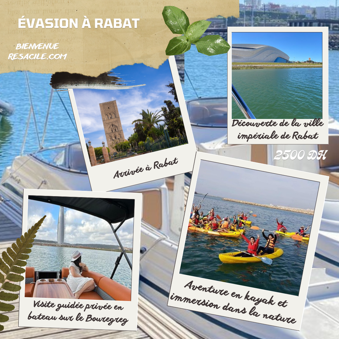 Évasion à Rabat : Voyage de 3 jours entre Culture et Aventures Nautiques