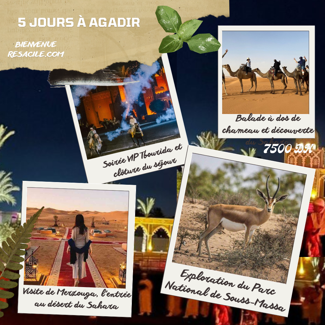 Séjour de 5 jours à Agadir : Aventures Sahariennes et Expérience Culturelle VIP